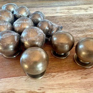 Lot of 12 big beautiful Solid Brass Round Knobs